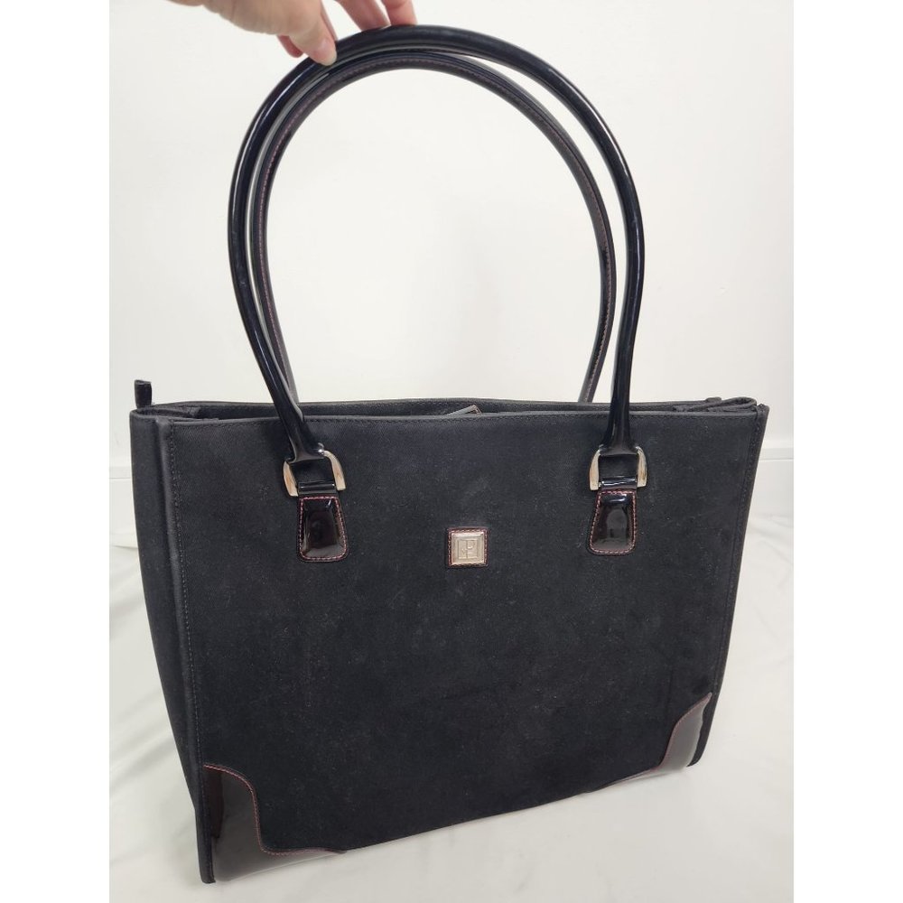 Diane Von Furstenberg Large Travel Black Canvas Tote Bag
